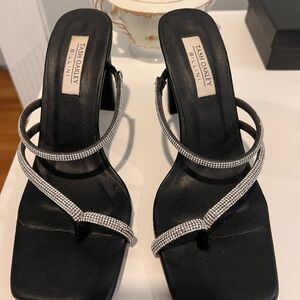 Billini Black Sandals with Rhinestone Straps
